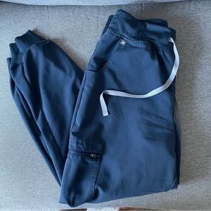 Figs Zamora high waisted scrub pant dark harbor